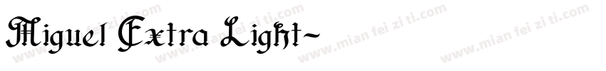 Miguel Extra Light字体转换